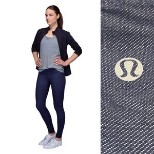 Lululemon Wunder Under Pants Denim Womens 8 Jeggings Blue Jean Leggings
